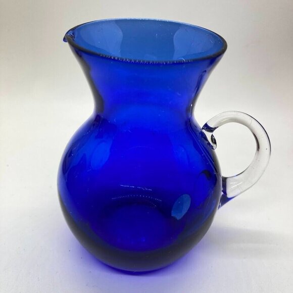 Lot 5 Enesco Japan Imports Miniature 3.5" Pitchers Applied Handle Jewel Tones - Picture 14 of 16